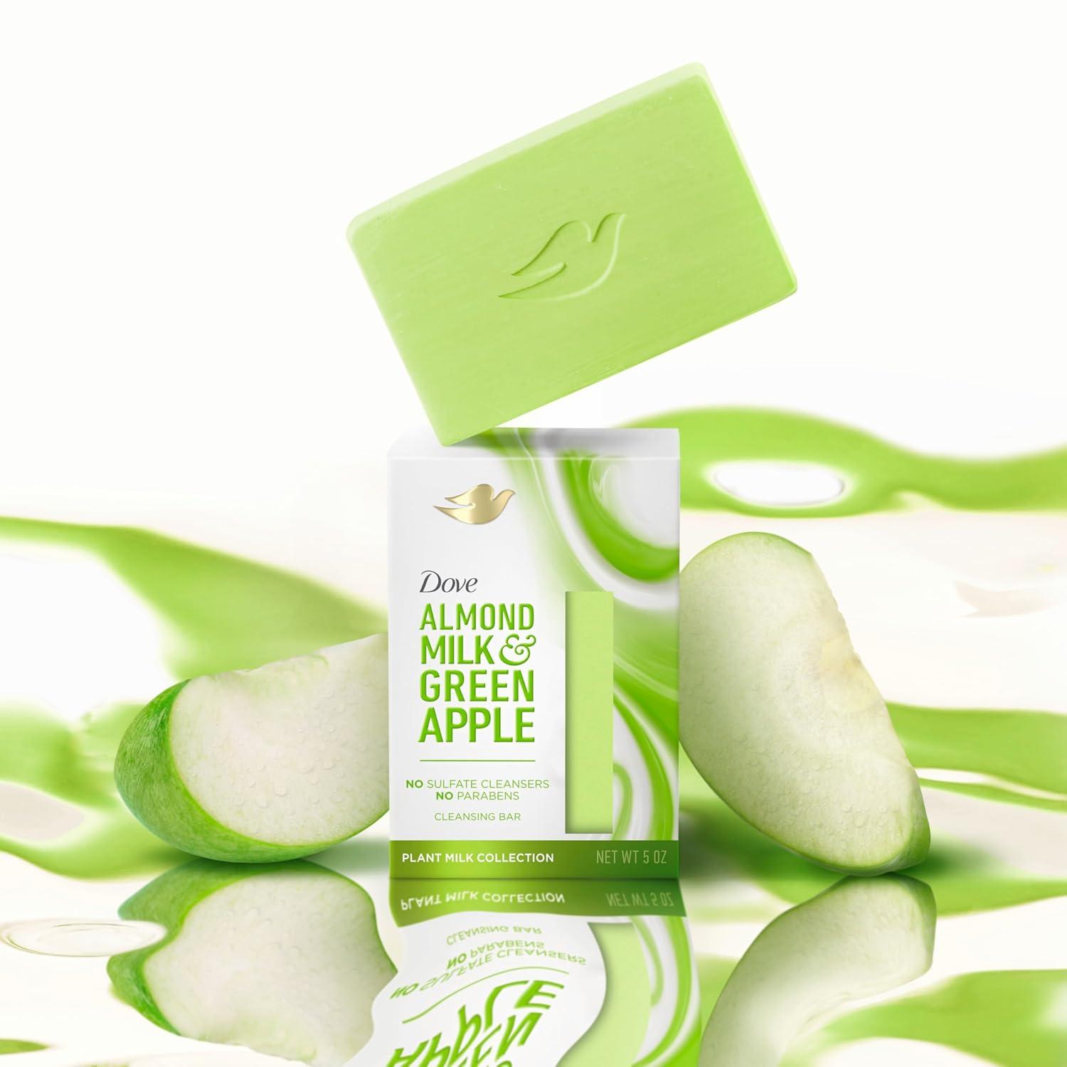 imageDove Plant Milk Cleansing Bar Soap Variety Pack 4 Count for Moisturized Skin with 100 Gentle Cleansers Sulfate Cleansers or Parabens 98 Biodegradable Formula
