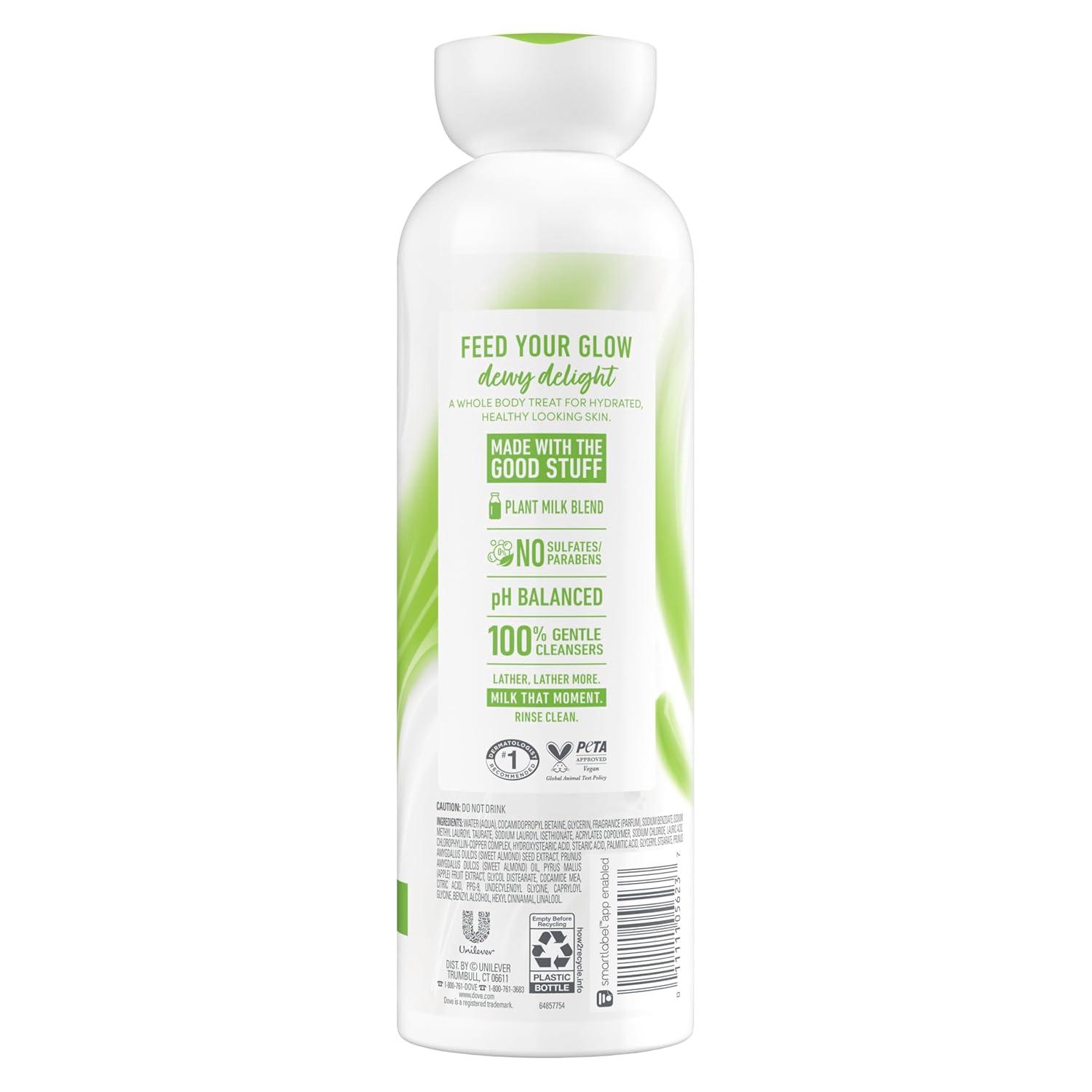 imageDove Plant Milk Cleansing Body Wash Almond Milk amp Green Apple for Moisturized Skin Gentle Cleanser No Sulfates or Parabens pH balanced 175 fl oz175 Fl Oz Pack of 1