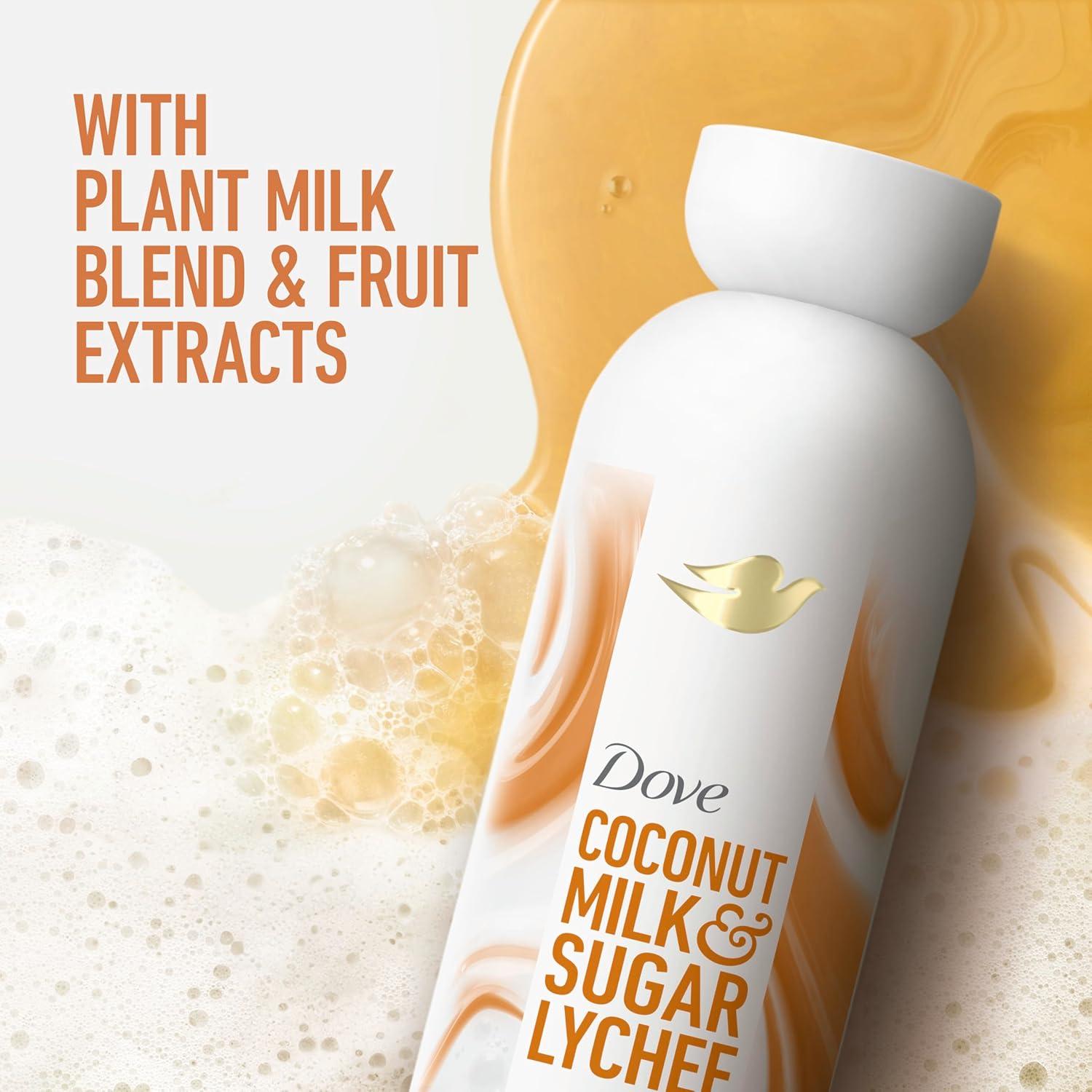 imageDove Plant Milk Cleansing Body Wash Coconut amp Lychee for Moisturized Skin Gentle Cleanser No Sulfate Cleansers or Parabens 98 Biodegradable 175 fl oz175 Fl Oz Pack of 1