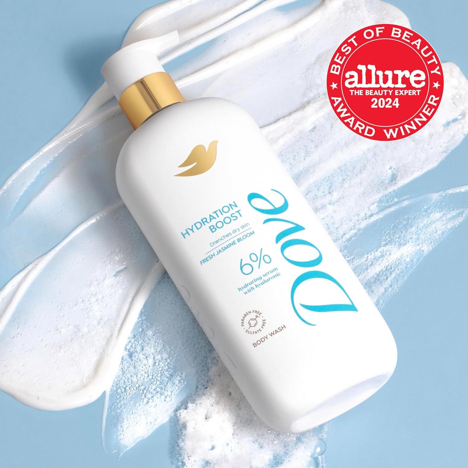imageDove Serum Body Wash Hydration Boost actively drenches dry skin with Hyaluronic Acid Serum 185 Fl OzJasmine