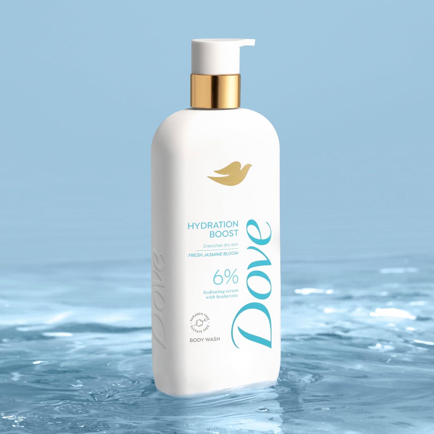 imageDove Serum Body Wash Hydration Boost actively drenches dry skin with Hyaluronic Acid Serum 185 Fl OzJasmine
