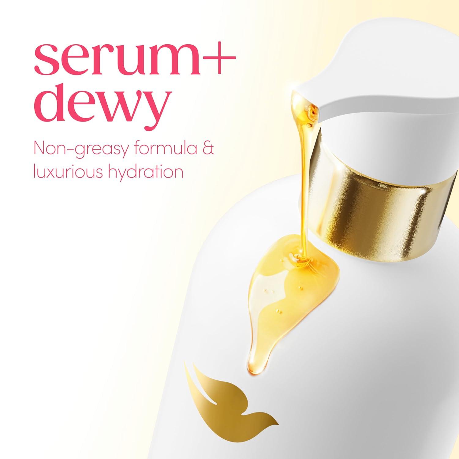 imageDove Serum Shower Oil Body Wash with Coconut amp Geranium Oil Dewy Hydrating Cleanser for Soft Skin 153 fl oz