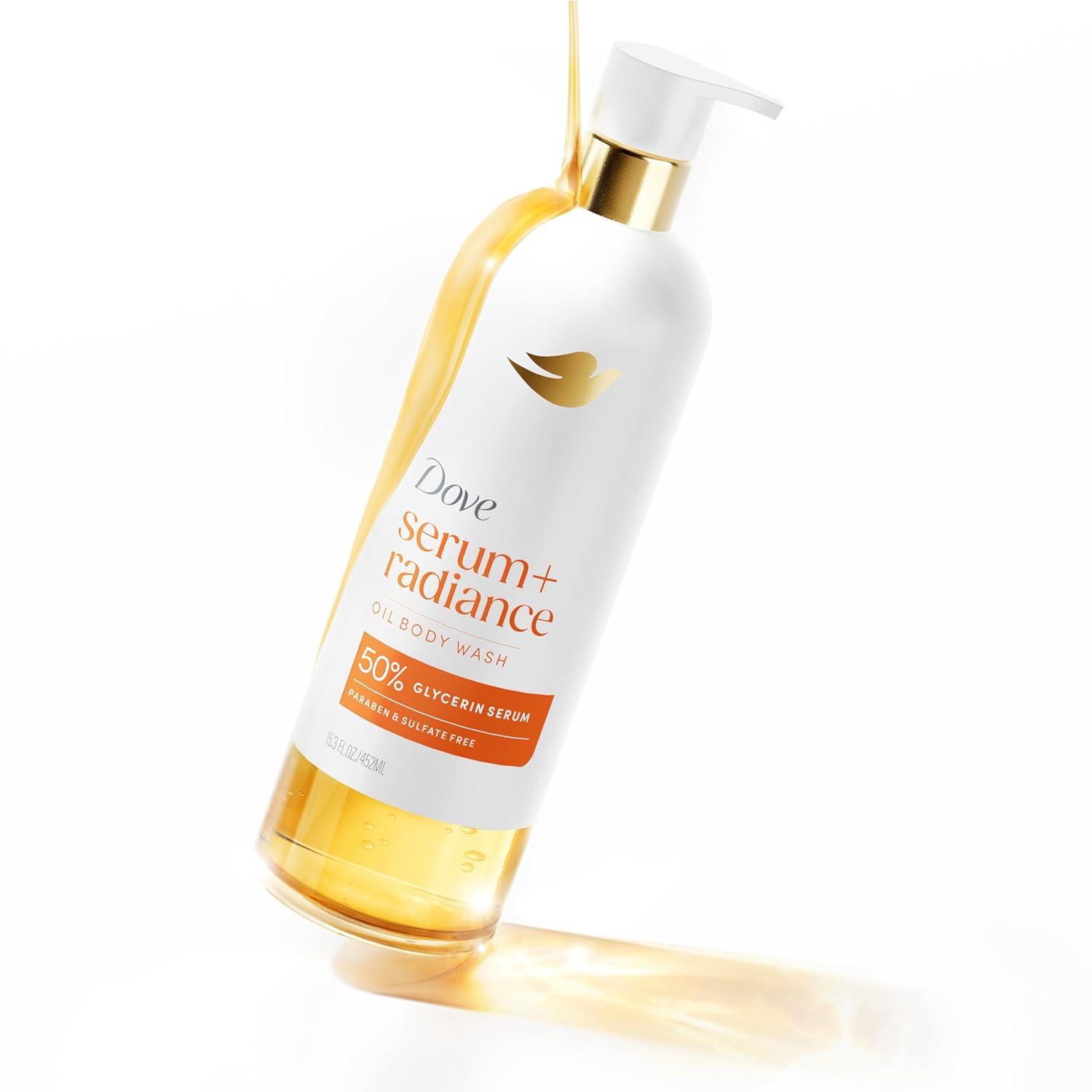 imageDove Serum Shower Oil Body Wash with Jojoba amp Monoi Flower Oils Radiance Hydrating Cleanser 153 fl oz
