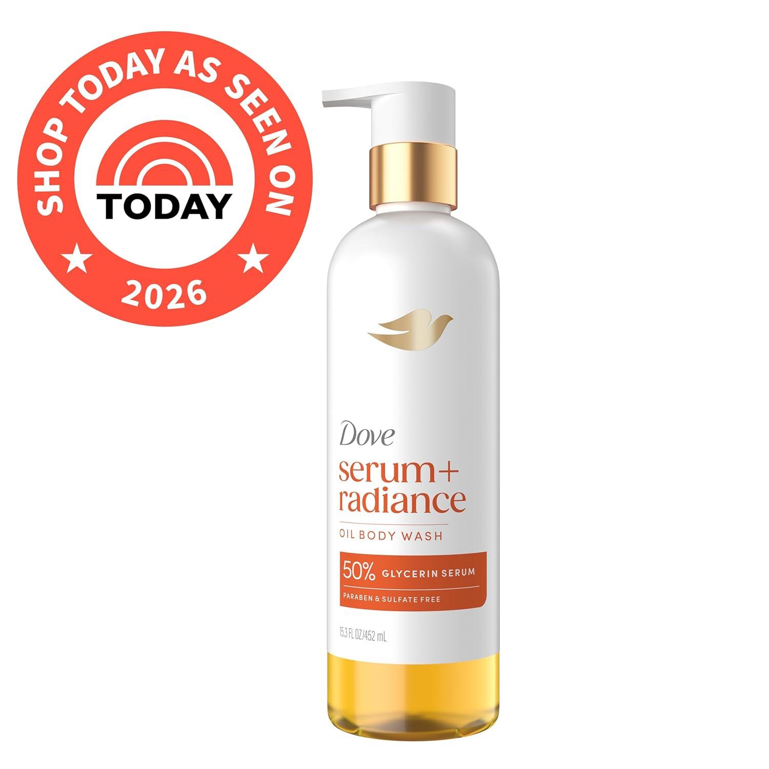 imageDove Serum Shower Oil Body Wash with Jojoba amp Monoi Flower Oils Radiance Hydrating Cleanser 153 fl oz