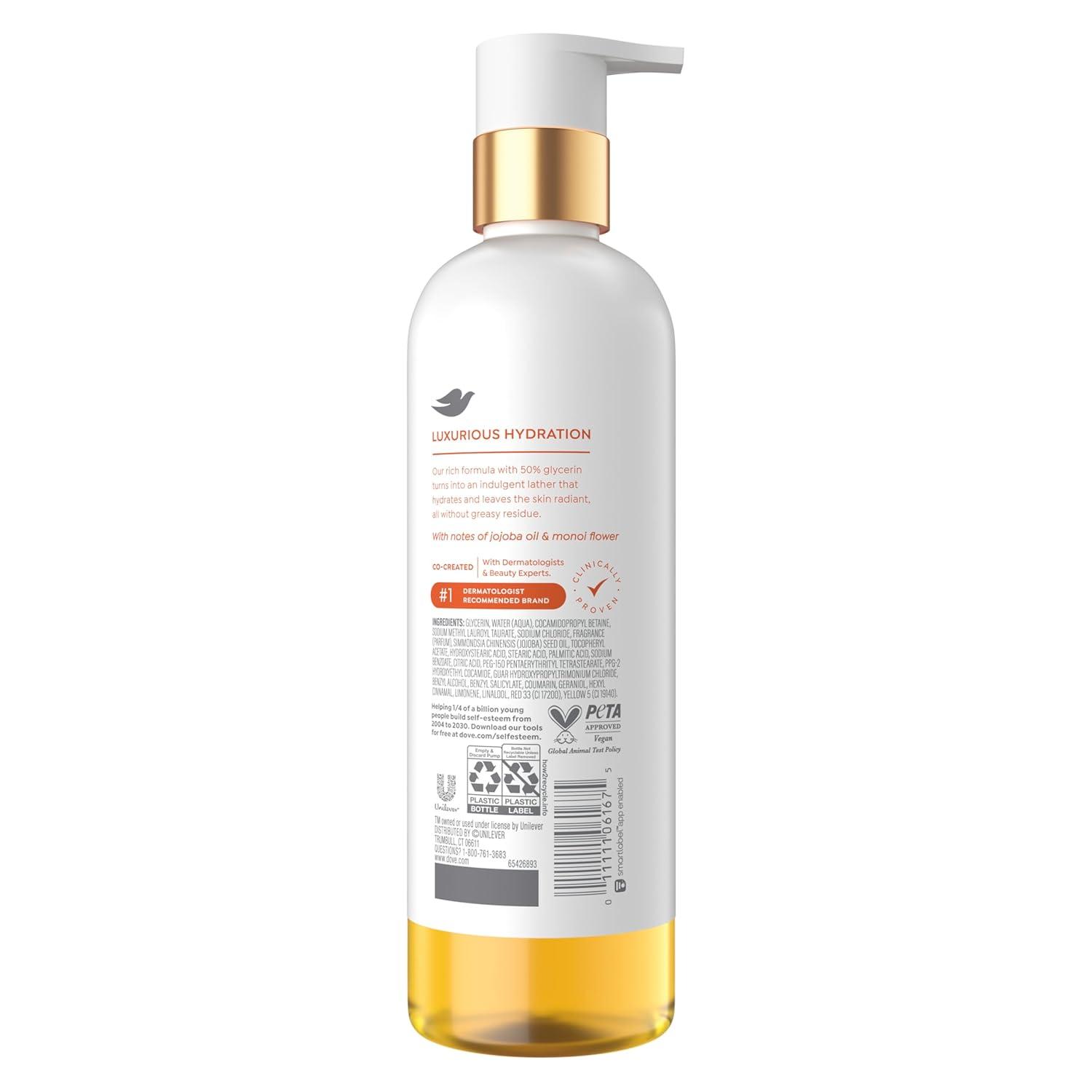 imageDove Serum Shower Oil Body Wash with Jojoba amp Monoi Flower Oils Radiance Hydrating Cleanser 153 fl oz