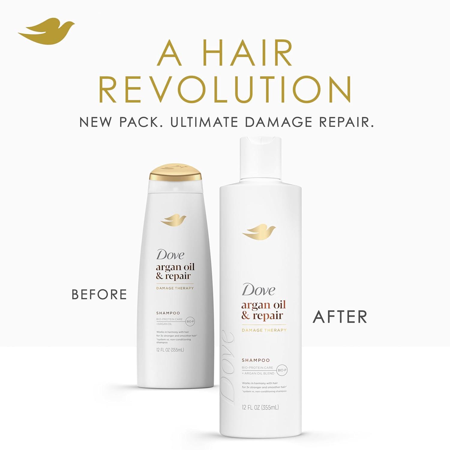 imageDove Shampoo Argan Oil amp Repair for Fine Hair with BioProtein Care Technology and Argan Oil Blend 12 Fl Oz12 Fl Oz Pack of 1
