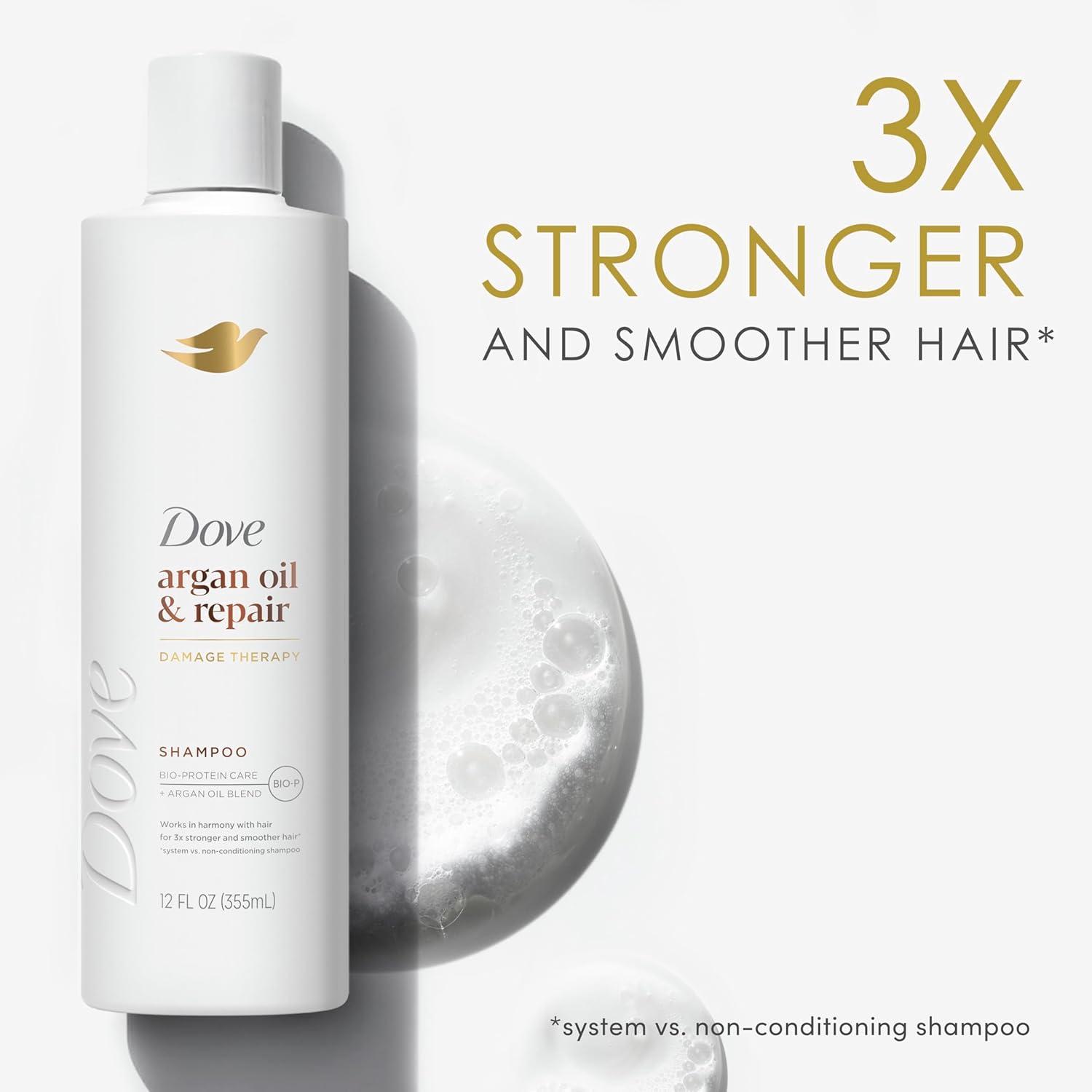imageDove Shampoo Argan Oil amp Repair for Fine Hair with BioProtein Care Technology and Argan Oil Blend 12 Fl Oz12 Fl Oz Pack of 1