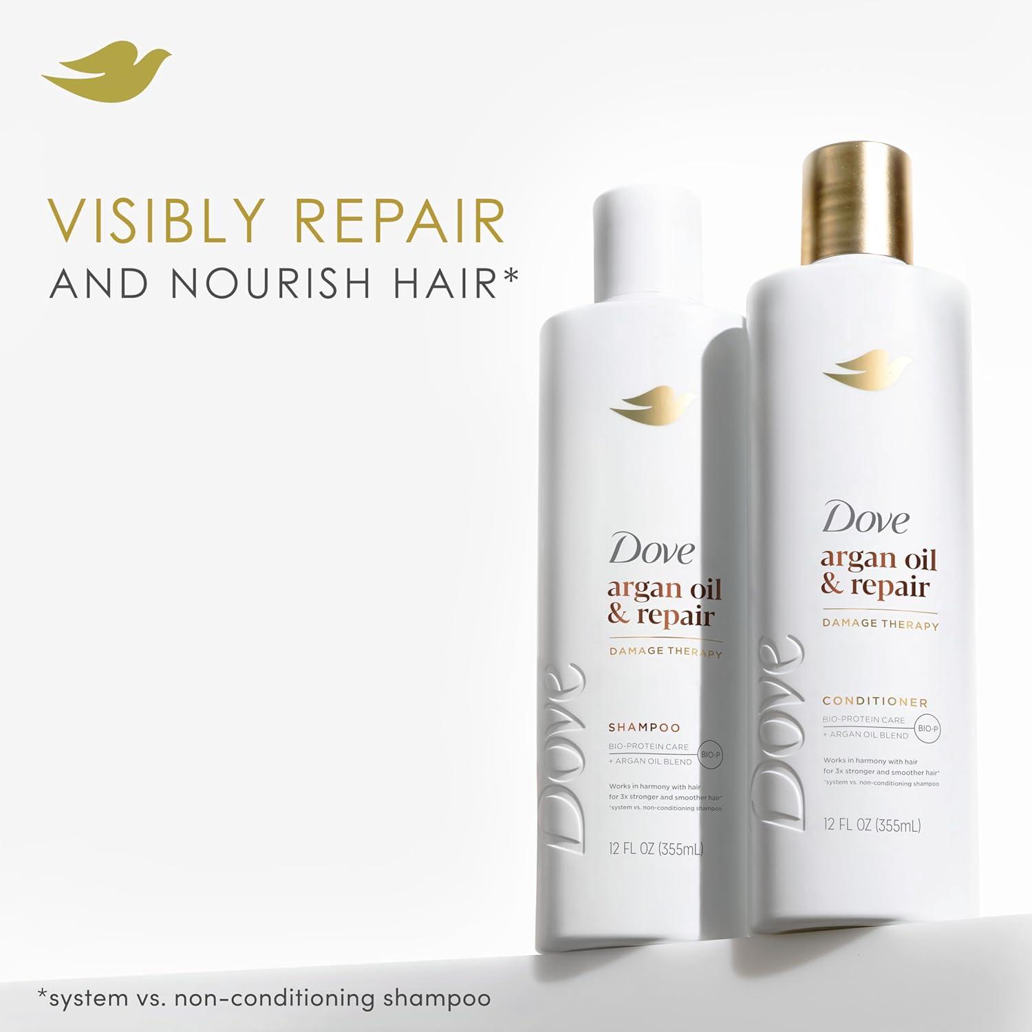 imageDove Shampoo Argan Oil amp Repair for Fine Hair with BioProtein Care Technology and Argan Oil Blend 12 Fl Oz12 Fl Oz Pack of 1