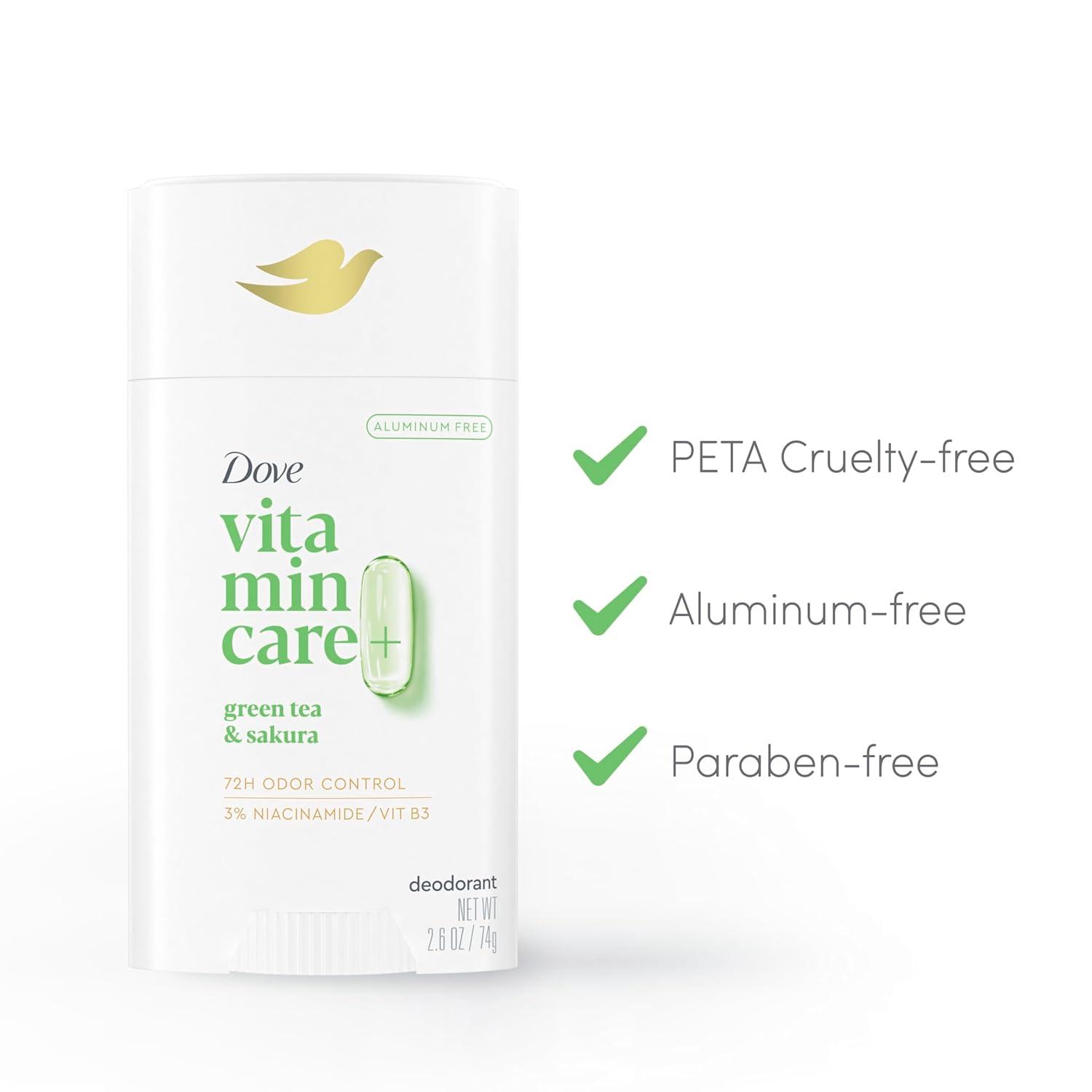 imageDove VitaminCare Deodorant Stick Green Tea amp Shakura Aluminum Free 26 oz