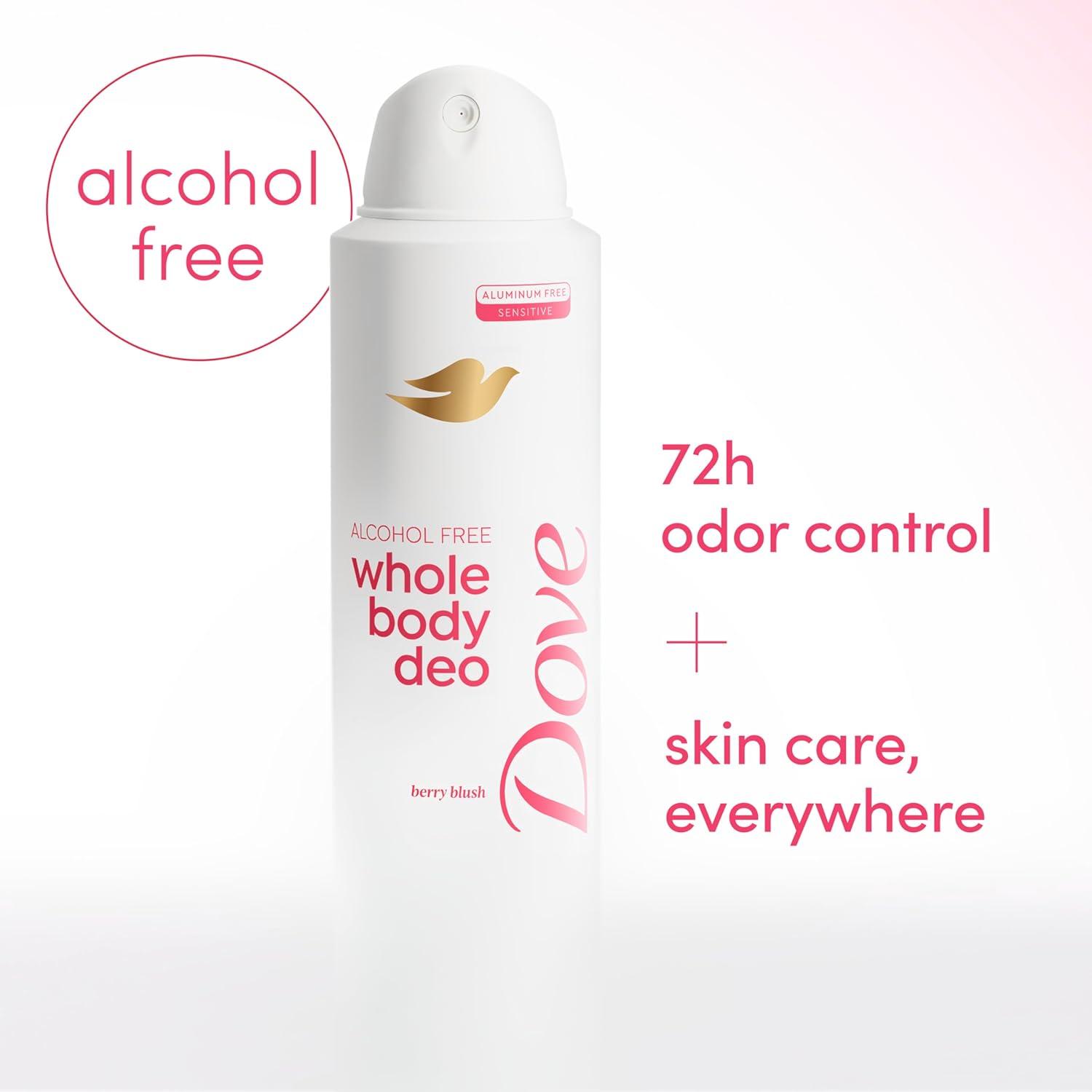 imageDove Whole Body Deo Alcohol Free Deodorant Spray for Women Berry Blush 4 oz