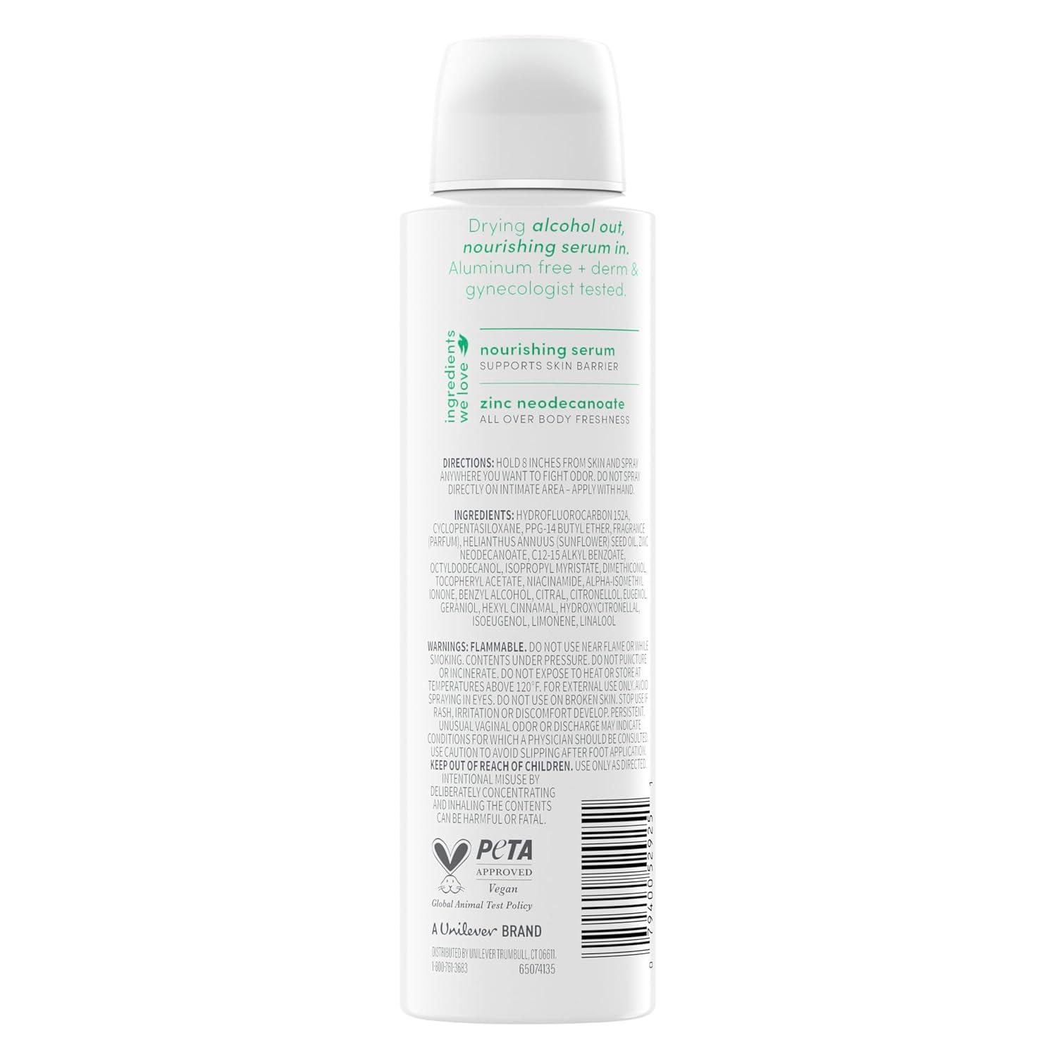 imageDove Whole Body Deo Alcohol Free Deodorant Spray for Women Morning Dew 4 oz
