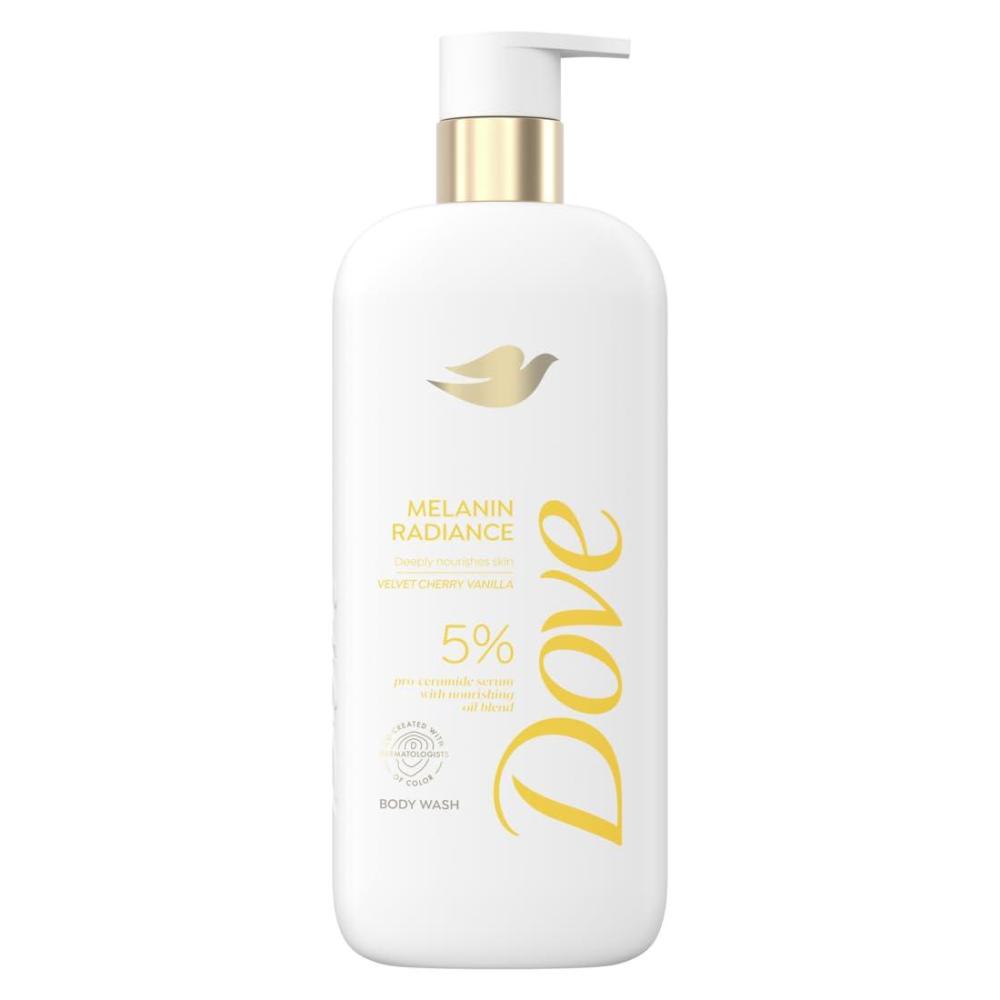 imageDove Body Wash Melanin Radiance Nourishes for restored radiance 5 proceramide serum with nourishing oil blend 185 oz185 Fl Oz Pack of 1