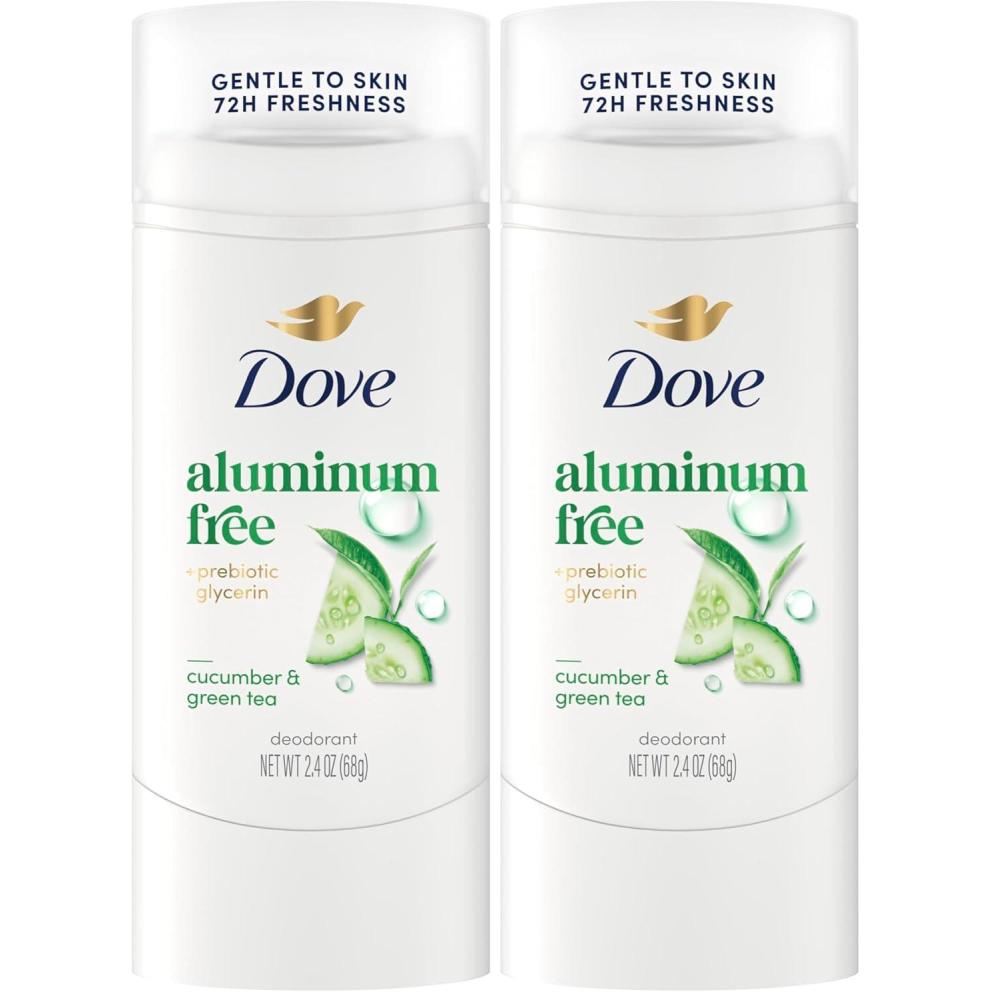 imageDove Deodorant Stick Cucumber amp Green Tea for 72 Hour Odor Protection Aluminum Free 24 oz24 Ounce Pack of 2