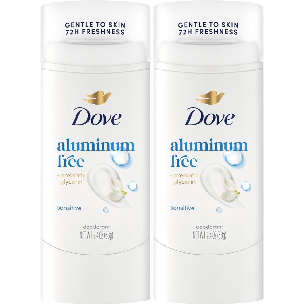 imageDove Deodorant Stick Sensitive for 72 Hour Odor Protection Aluminum Free 24 oz24 Ounce Pack of 2