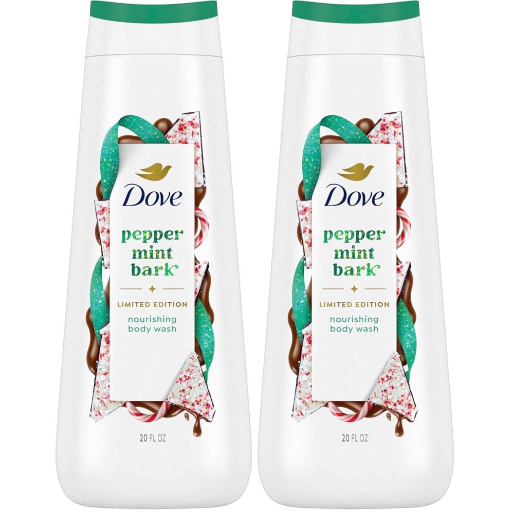 imageDove Limited Edition Holiday Treats Body Wash Peppermint Bark for Deep Nourishment 20 oz20 Fl Oz Pack of 2