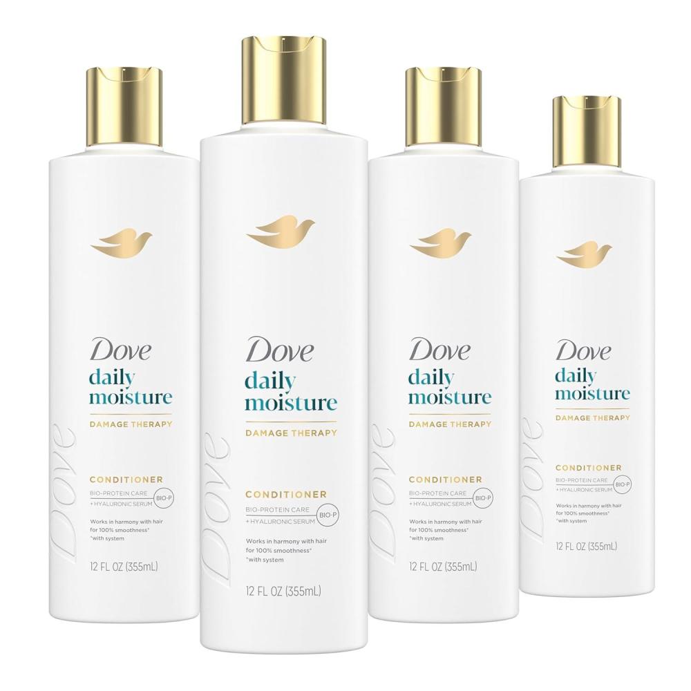 imageDove Nutritive Solutions Moisturizing Conditioner 4 Count for Dry Hair Daily Moisture Deep Conditioner Detangles and Nourishes Dry Hair 12 oz12 Fl Oz Pack of 4