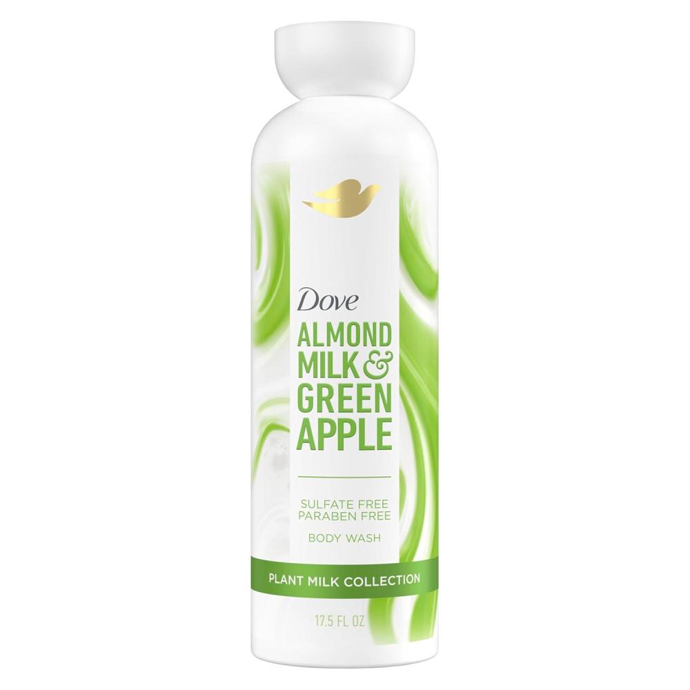 imageDove Plant Milk Cleansing Body Wash Almond Milk amp Green Apple for Moisturized Skin Gentle Cleanser No Sulfates or Parabens pH balanced 175 fl oz175 Fl Oz Pack of 1