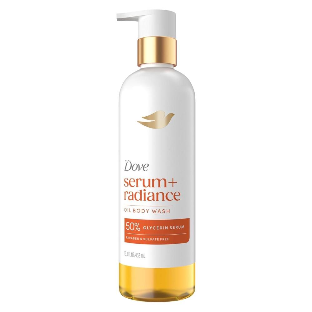imageDove Serum Shower Oil Body Wash with Jojoba amp Monoi Flower Oils Radiance Hydrating Cleanser 153 fl oz