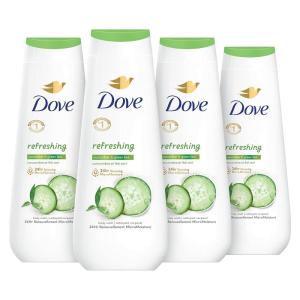 Dove Body Wash Refreshing Cucumber and Green Tea 4 Count Refreshes Skin Cleanser That Effectively Washes Away Bacteria While Nourishing Your Skin 20 oz(20 Fl Oz (Pack of 4))