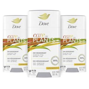 Dove Care by Plants Deodorant Stick for long-lasting deodorant protection Lemongrass aluminum free deodorant 2.6 oz 3 Count(2.6 Ounce (Pack of 3))