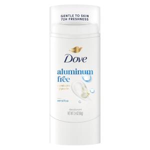 Dove Deodorant Stick Sensitive for 72 Hour Odor Protection Aluminum Free 2.4 oz(2.4 Ounce (Pack of 1))
