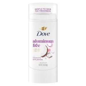 Dove Deodorant Stick for 72 Hour Odor Protection Coconut & Pink Jasmine Aluminum Free 2.4 oz(Coconut & Jasmine)