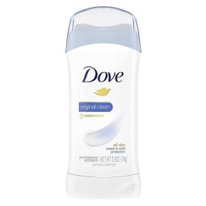 Dove Invisible Solid Antiperspirant Deodorant Stick 2 Count Original Clean, for Women, For All Day Underarm Sweat & Odor Protection 2.6 oz(2.6 Ounce (Pack of 3))