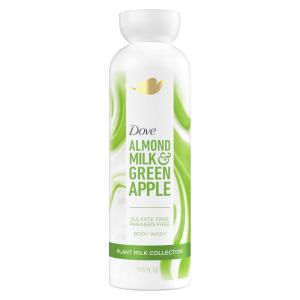 Dove Plant Milk Cleansing Body Wash Almond Milk & Green Apple for Moisturized Skin Gentle Cleanser, No Sulfates or Parabens, pH balanced 17.5 fl oz(17.5 Fl Oz (Pack of 1))