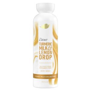 Dove Plant Milk Cleansing Body Wash Turmeric & Lemon for Moisturized Skin Gentle Cleanser, No Sulfates or Parabens, pH balanced 17.5 fl oz(17.5 Fl Oz (Pack of 1))