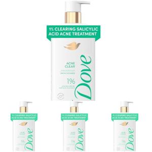 Dove Serum Body Wash Acne Clear for troubled skin with Salicylic Acid 18.5 Fl Oz(18.5 Fl Oz (Pack of 4))