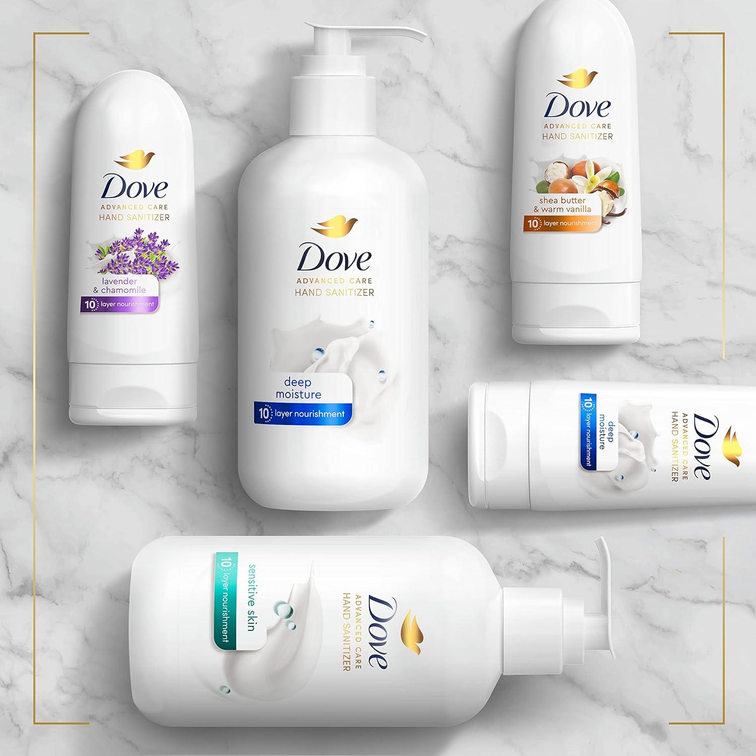 imageDove Advanced Care Hand Sanitizer Deep Moisture Pack of 4 for Soft Smooth Skin 9999 Effective Against Many Germs 8 oz