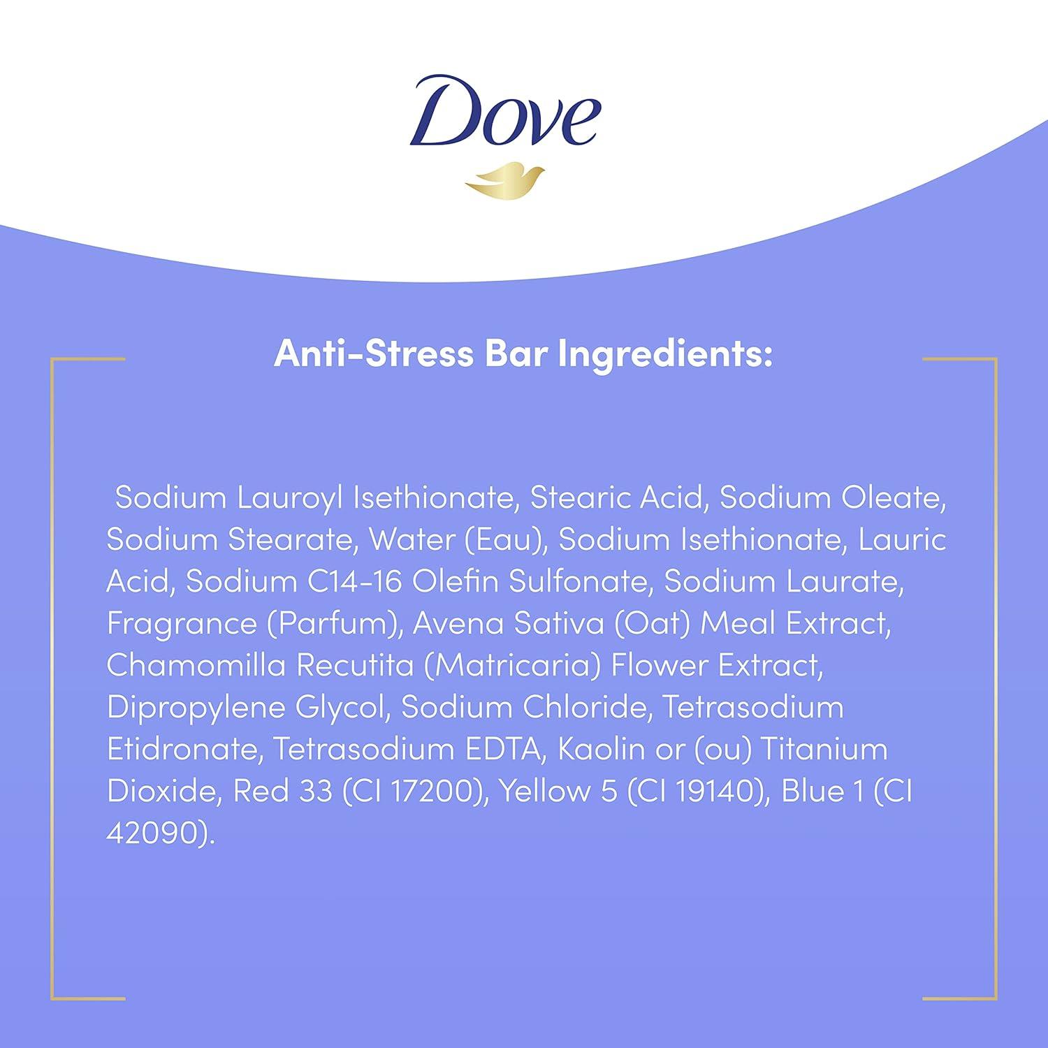 imageDove Beauty Bar Gentle Cleanser Moisturizes To Calm Skin AntiStress Cream Bar Gentle Bar Soap Cleanser Made With 14 Moisturizing Cream 375 oz 14 Count