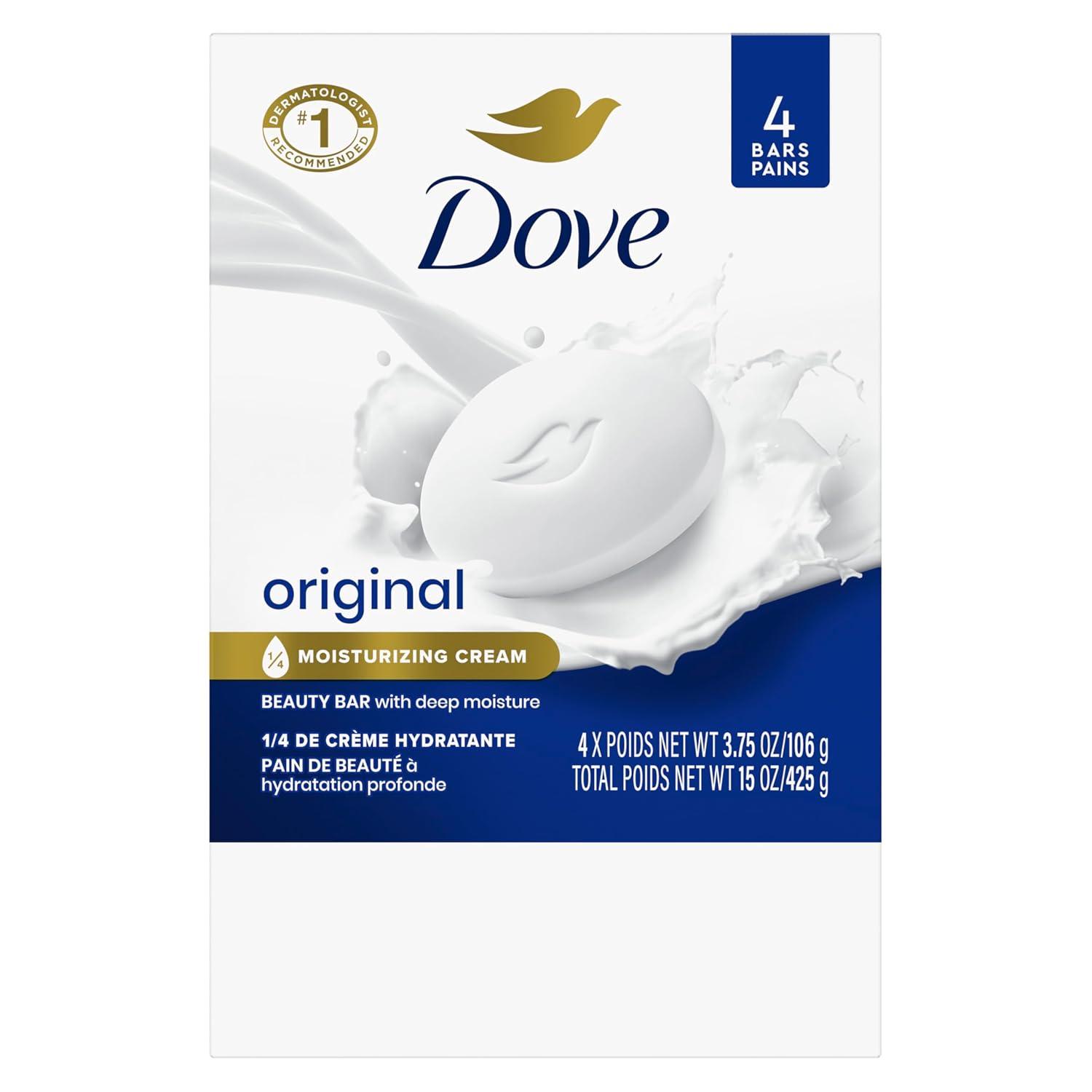 imageDove Beauty Bar Soap Original Pack of 36 for Soft Smooth Skin with 14 Moisturizing Cream 26 oz15 Ounce Pack of 1