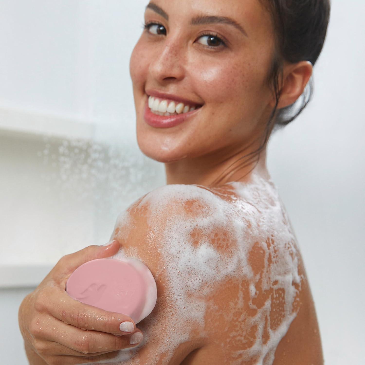 imageDove Beauty Bar Soap Rebalancing White Peach amp Rice Milk 14 Count for a Nourished and Moisturized Skin with Moisturizing Cream PlantBased Formula 375 oz