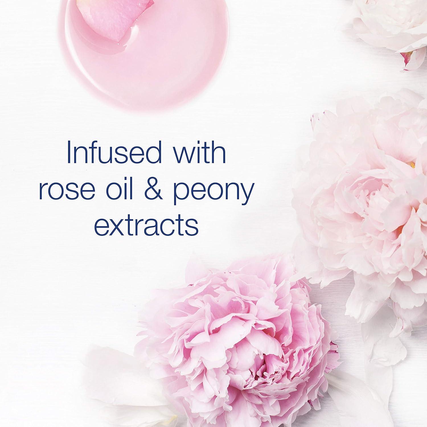 imageDove Body Wash 100 Gentle Cleansers Sulfate Free Peony and Rose Oil Effectively Washes Away Bacteria While Nourishing Your Skin 22 Fl Oz Pack of 4Peony and Rose Oil