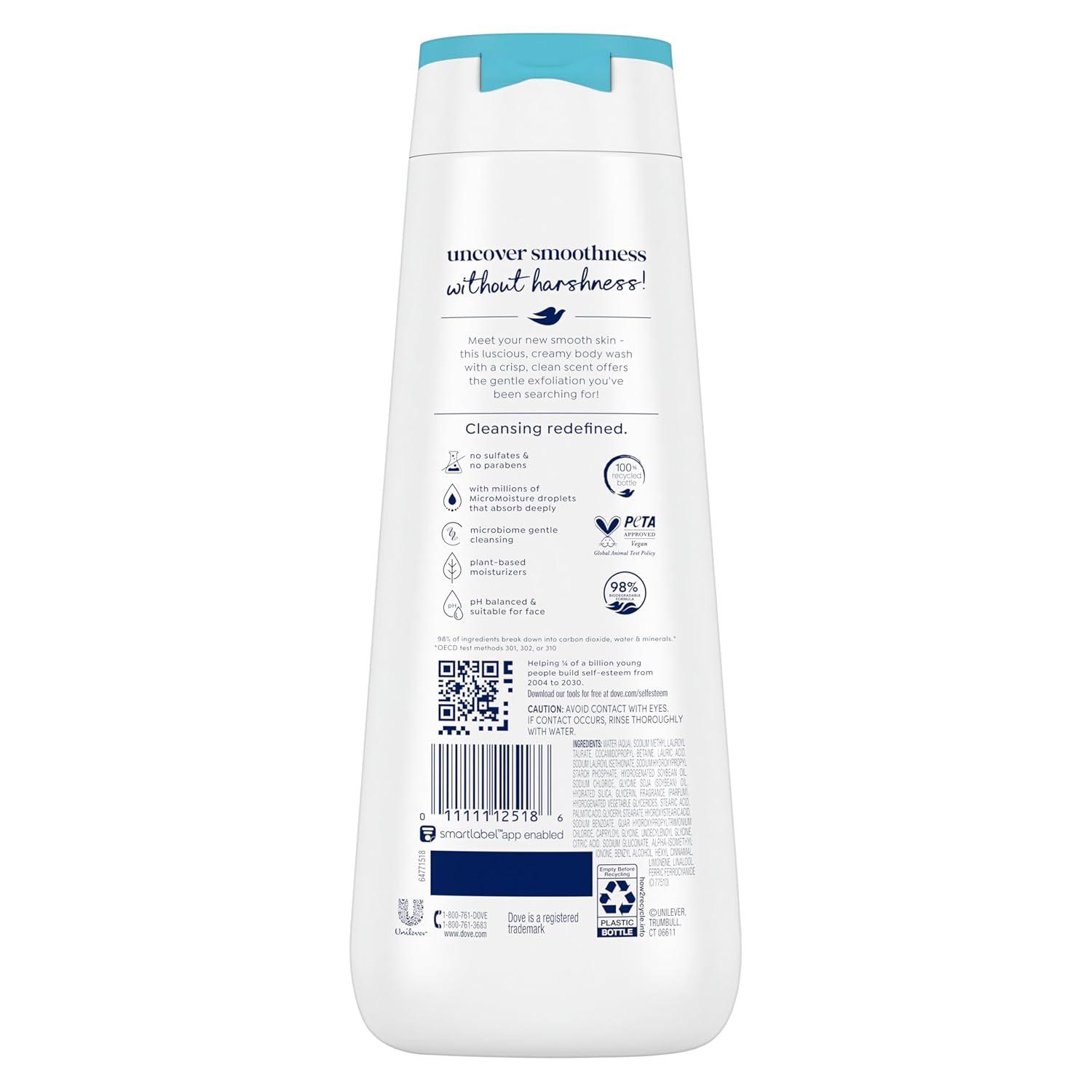 imageDove Body Wash 2 Count Gentle Exfoliating With Sea Minerals Instantly Reveals Visibly Smoother Skin Cleanser That Effectively Washes Away Bacteria While Nourishing Your Skin 20 ozCucumber Green Tea
