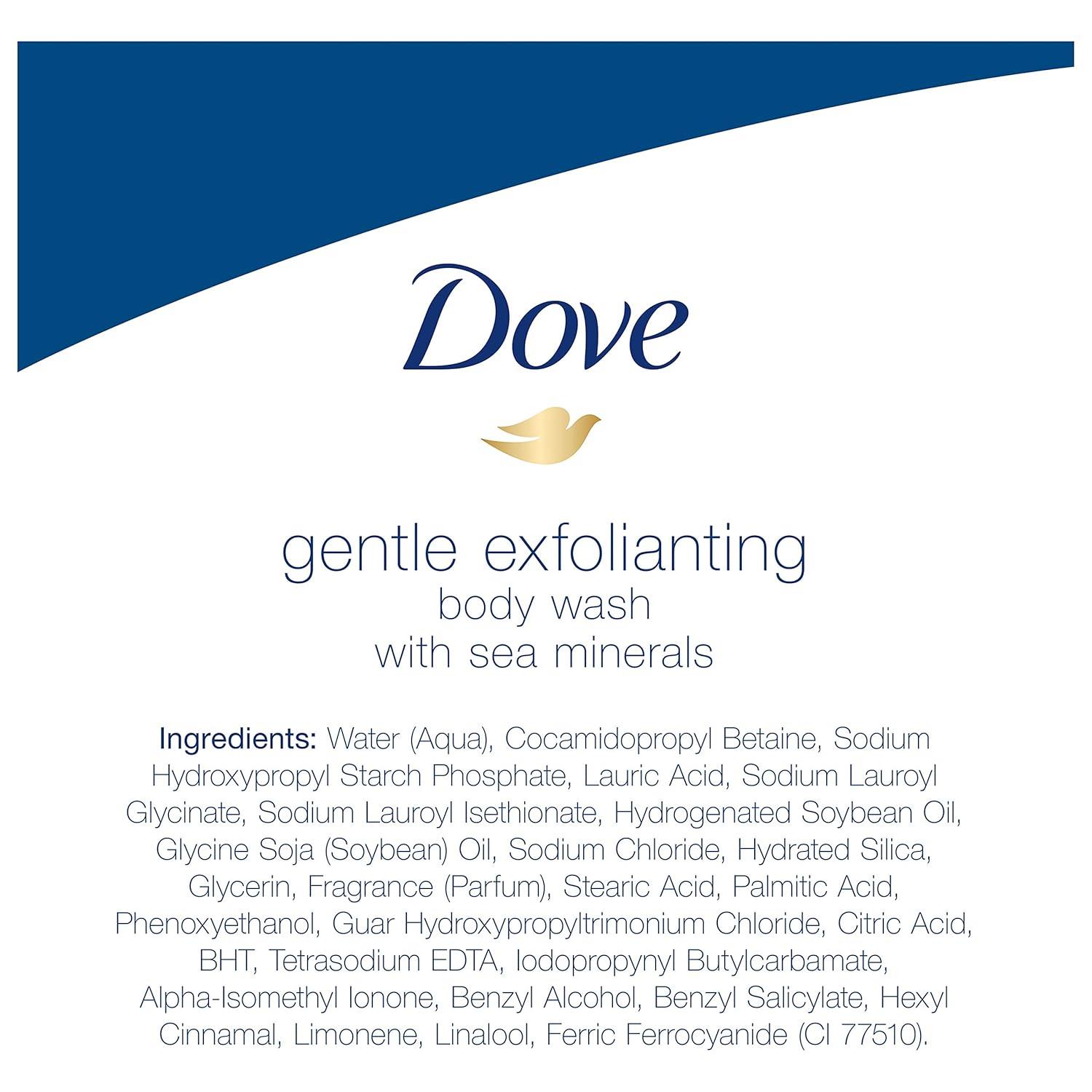 imageDove Body Wash 2 Count Gentle Exfoliating With Sea Minerals Instantly Reveals Visibly Smoother Skin Cleanser That Effectively Washes Away Bacteria While Nourishing Your Skin 20 ozCucumber Green Tea