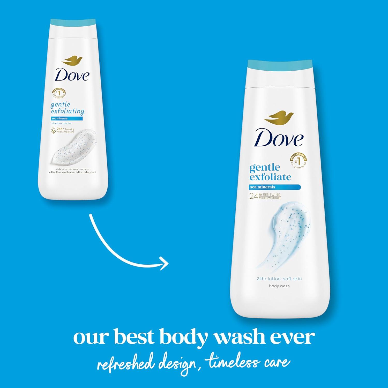 imageDove Body Wash 2 Count Gentle Exfoliating With Sea Minerals Instantly Reveals Visibly Smoother Skin Cleanser That Effectively Washes Away Bacteria While Nourishing Your Skin 20 ozCucumber Green Tea