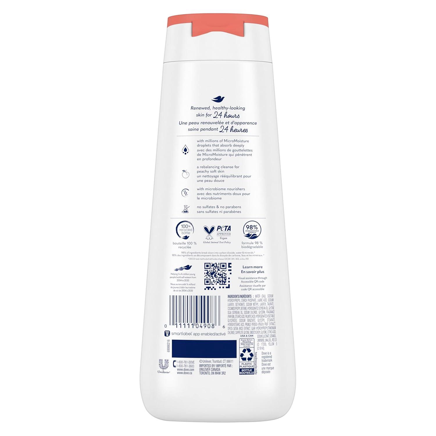 imageDove Body Wash AntiStress Blue Chamomile amp Oat Milk 4 Count for Renewed HealthyLooking Skin Moisturizing Gentle Skin Cleanser with 24hr Renewing MicroMoisture 20 ozWhite Peach Rice Millk