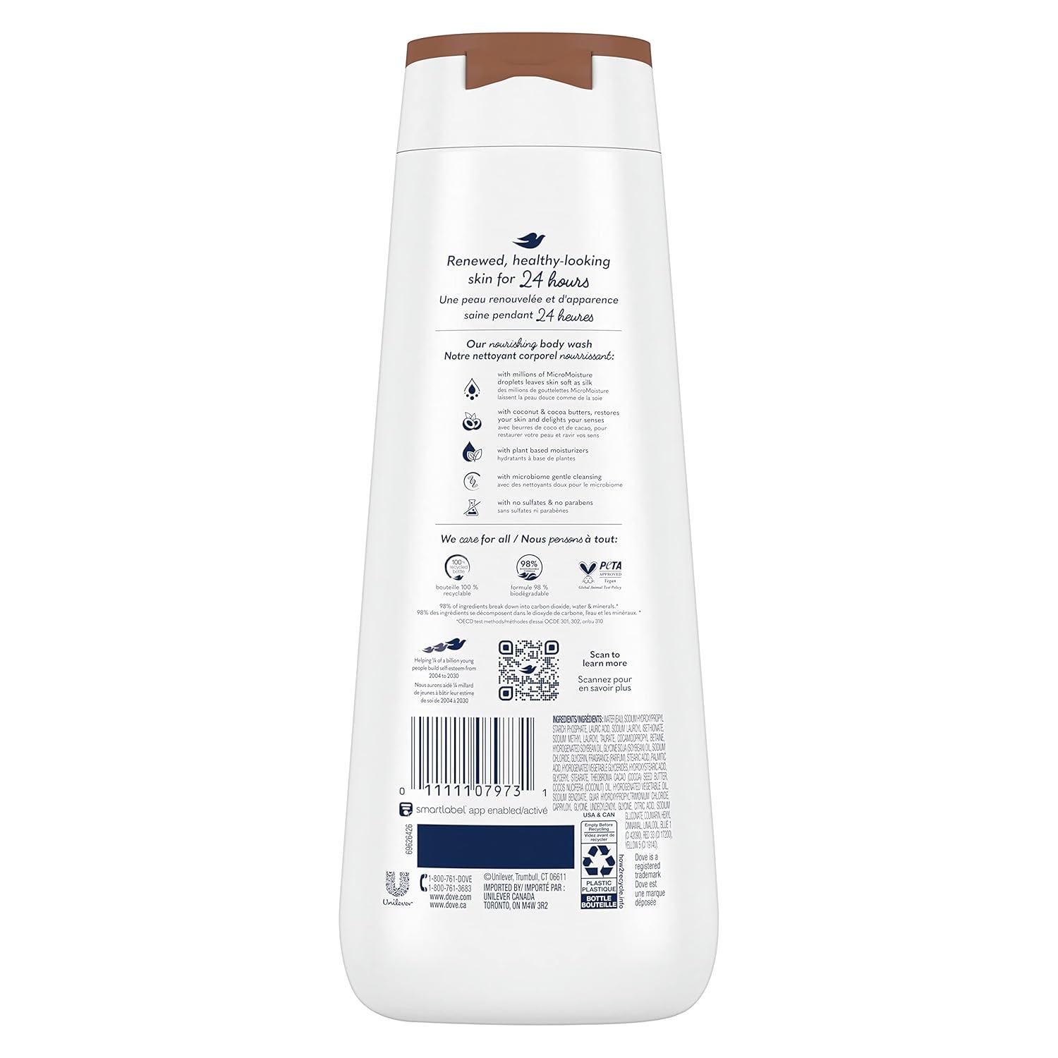 imageDove Body Wash Restoring Coconut amp Cocoa Butter 4 Count