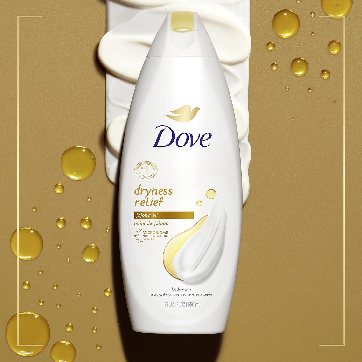 imageDove Body Wash for Dry Skin Dryness Relief Effectively Washes Away Bacteria While Nourishing Your Skin 22 oz Pack of 4