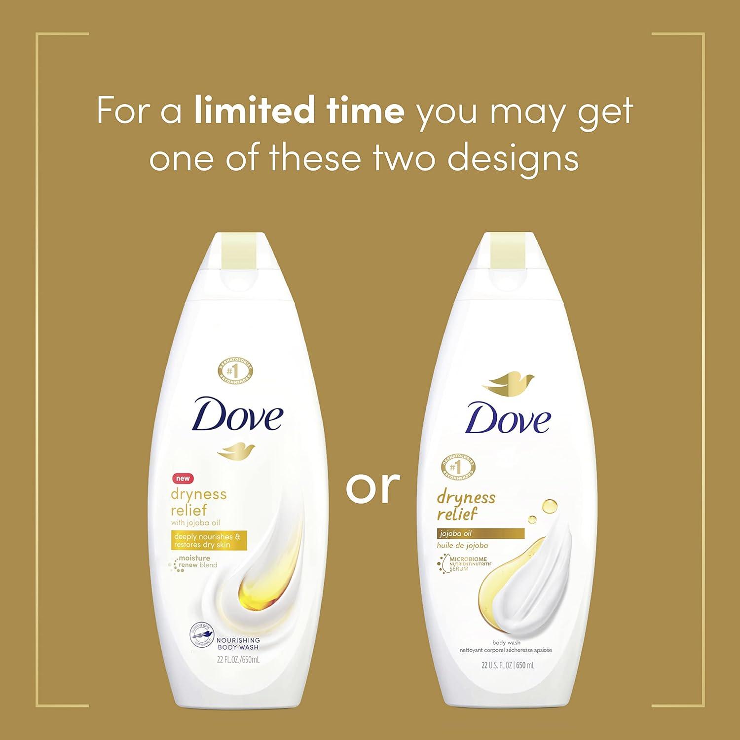 imageDove Body Wash for Dry Skin Dryness Relief Effectively Washes Away Bacteria While Nourishing Your Skin 22 oz Pack of 4