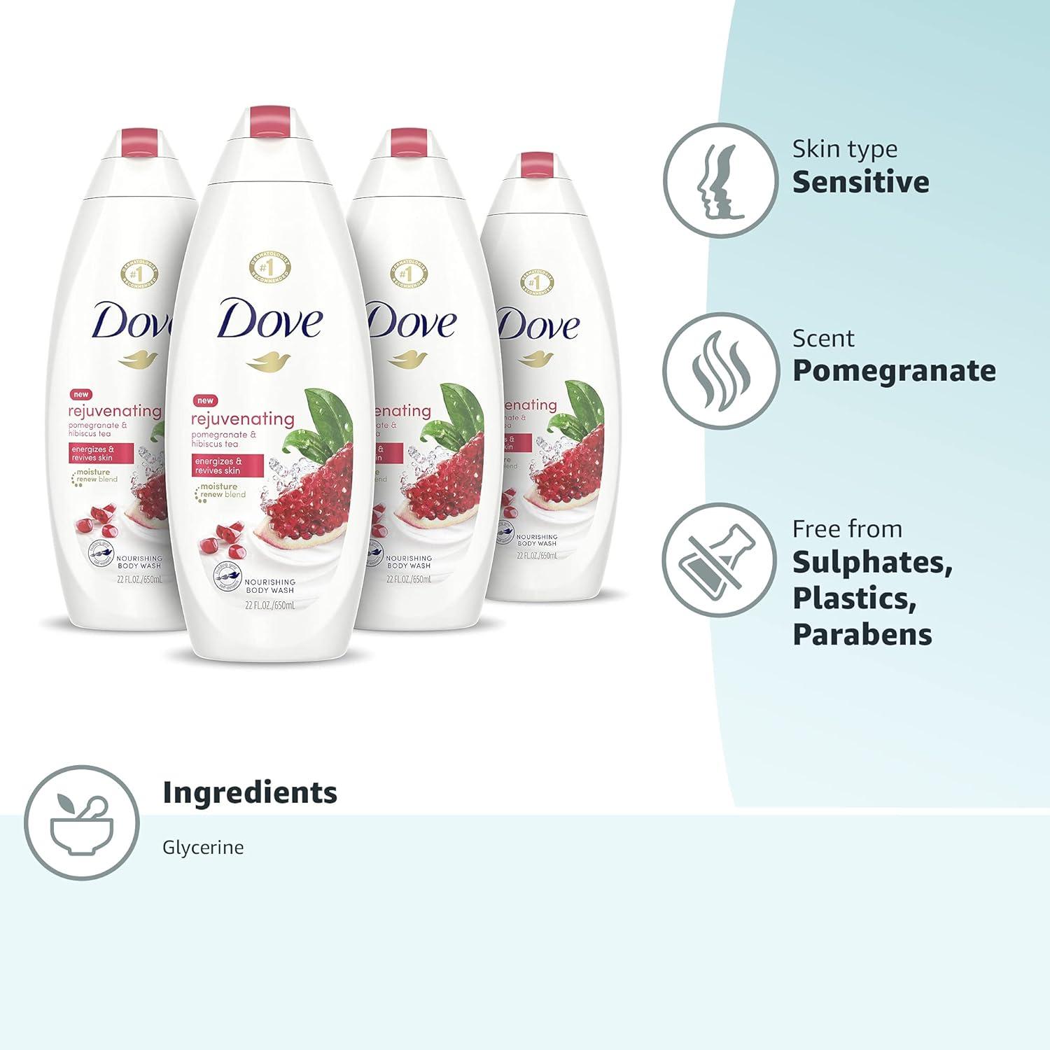 imageDove Body Wash for Softer Smoother Skin After Just One Use Pomegranate and Hibiscus Tea Sulfatefree Bodywash 20 Fl Oz Pack of 2Pomegranate and Hibiscus Tea