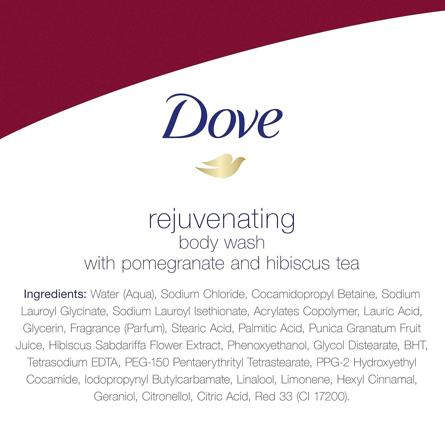 imageDove Body Wash for Softer Smoother Skin After Just One Use Pomegranate and Hibiscus Tea Sulfatefree Bodywash 20 Fl Oz Pack of 2Pomegranate and Hibiscus Tea