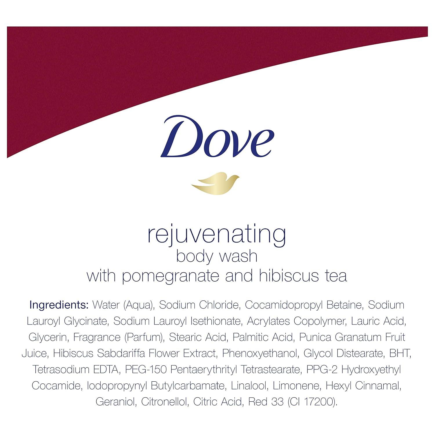 imageDove Body Wash for Softer Smoother Skin After Just One Use Pomegranate and Hibiscus Tea Sulfatefree Bodywash 20 Fl Oz Pack of 2Pomegranate and Lemon Verbena