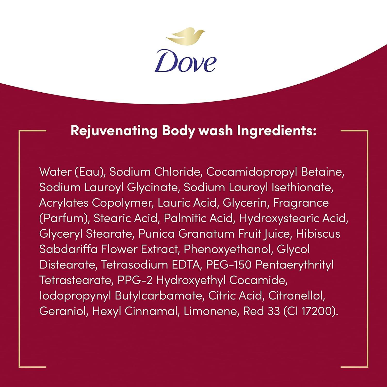 imageDove Body Wash for Softer Smoother Skin After Just One Use Pomegranate and Hibiscus Tea Sulfatefree Bodywash 20 Fl Oz Pack of 2Revive