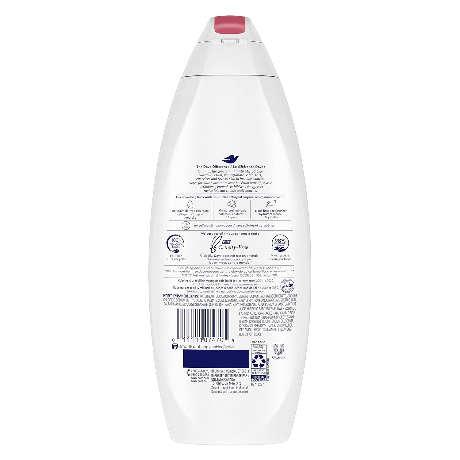 imageDove Body Wash for Softer Smoother Skin After Just One Use Pomegranate and Hibiscus Tea Sulfatefree Bodywash 20 Fl Oz Pack of 2Revive