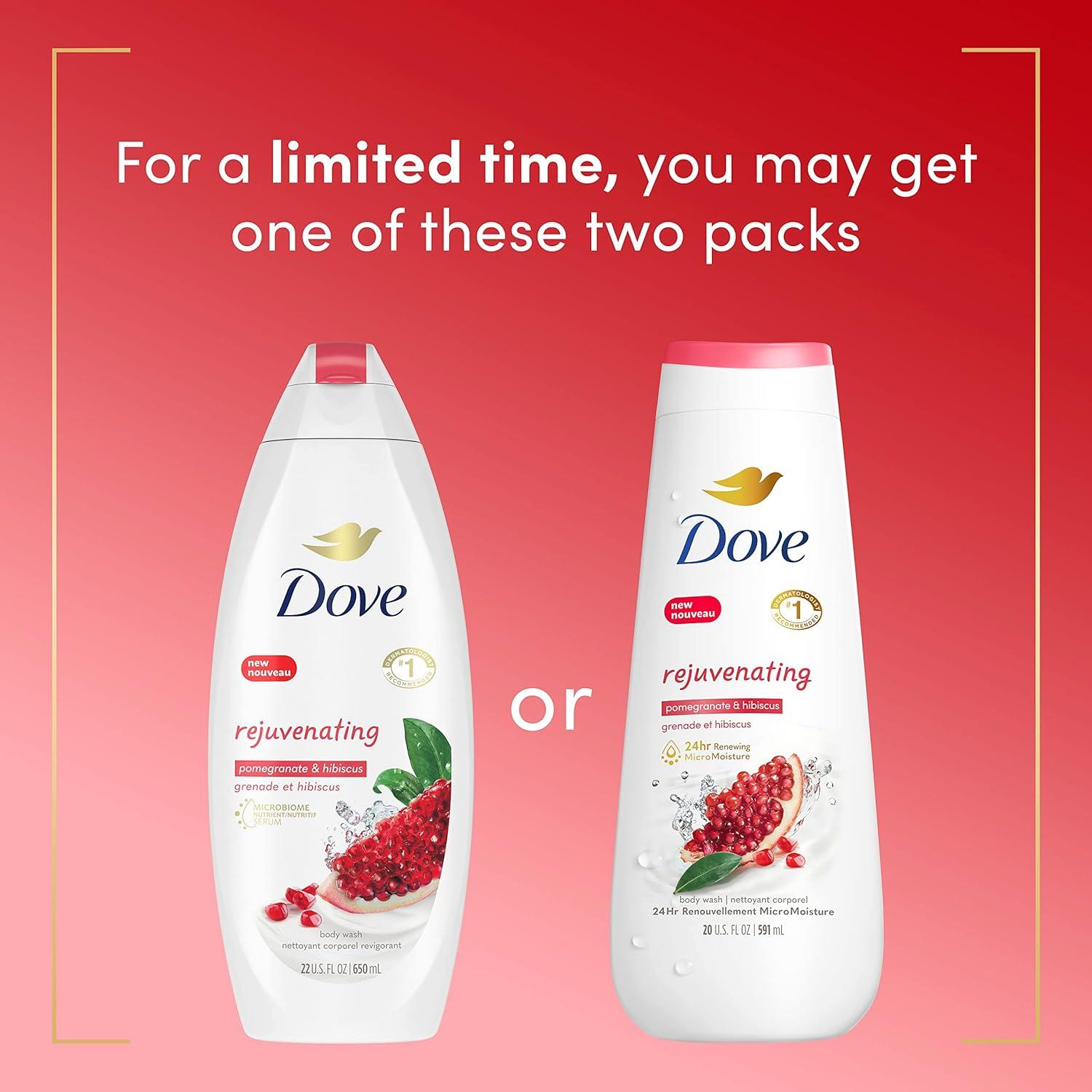 imageDove Body Wash for Softer Smoother Skin After Just One Use Pomegranate and Hibiscus Tea Sulfatefree Bodywash 20 Fl Oz Pack of 2Revive
