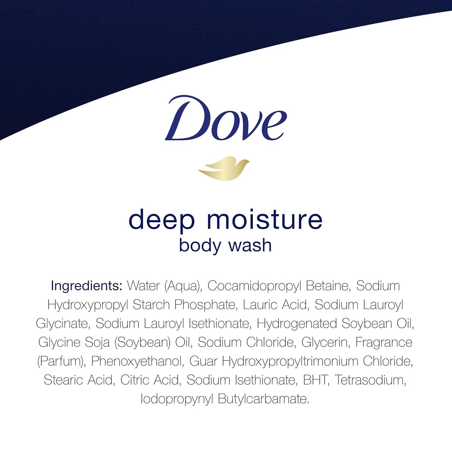 imageDove Body Wash with Pump with Skin Natural Nourishers for Instantly Soft Skin and Lasting Nourishment Deep Moisture Cleanser That Effectively Washes Away Bacteria While Nourishing Your Skin 34 oz 3 Count34 Fl Oz Pack of 3