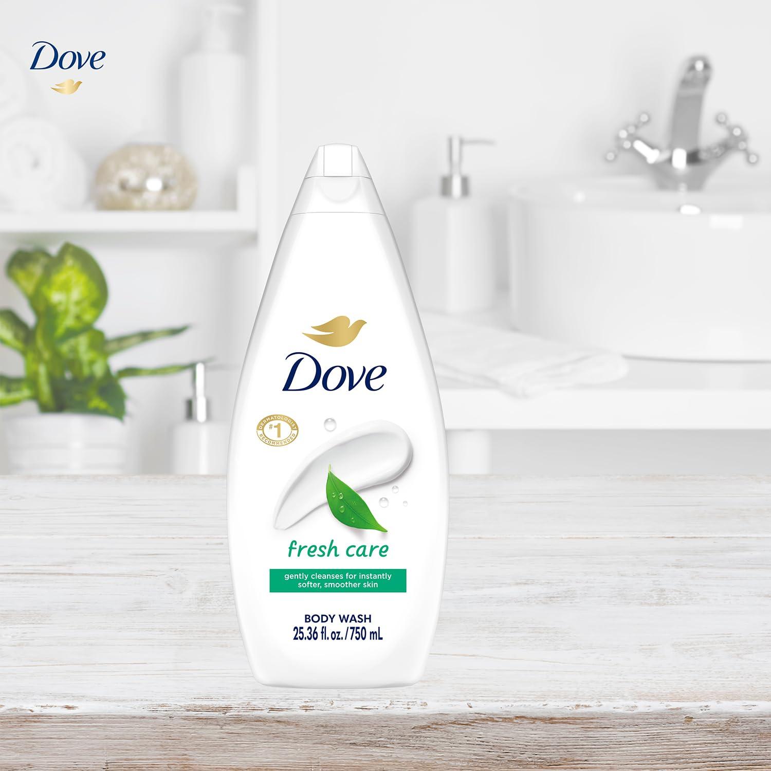 imageDove Body Wash with Pump with Skin Natural Nourishers for Instantly Soft Skin and Lasting Nourishment Deep Moisture Cleanser That Effectively Washes Away Bacteria While Nourishing Your Skin 34 oz 3 Count22 Fl Oz Pack of 4